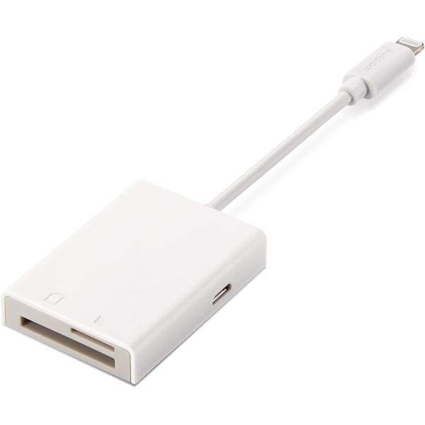 【商品特徴】〜パソコンを使わずに、iPhone・iPadとSDカードまたはmicroSDカード間で、写真や音楽、動画などのデータのやり取りが直接できる、Lightningコネクターを搭載したカードリーダー〜● SDメモリーカードシリーズ、m...