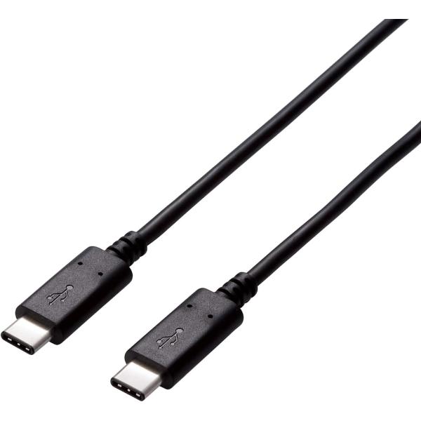 エレコム USB-Cケーブル C-C 4m USB2.0 認証品 USB Power Delivery対応 5A出力 ブラック U2C-CC5P40NBK