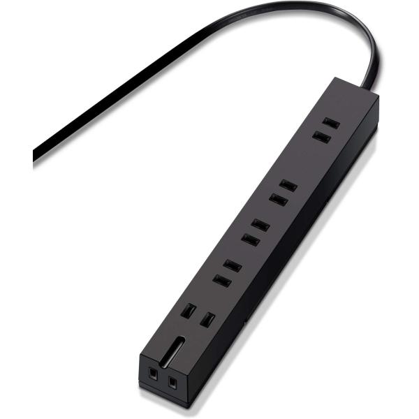 電源タップ タップ OAタップ 1m 回転機能 6個口(内3ピン1) エレコム ブラック T-KF01-2610BK