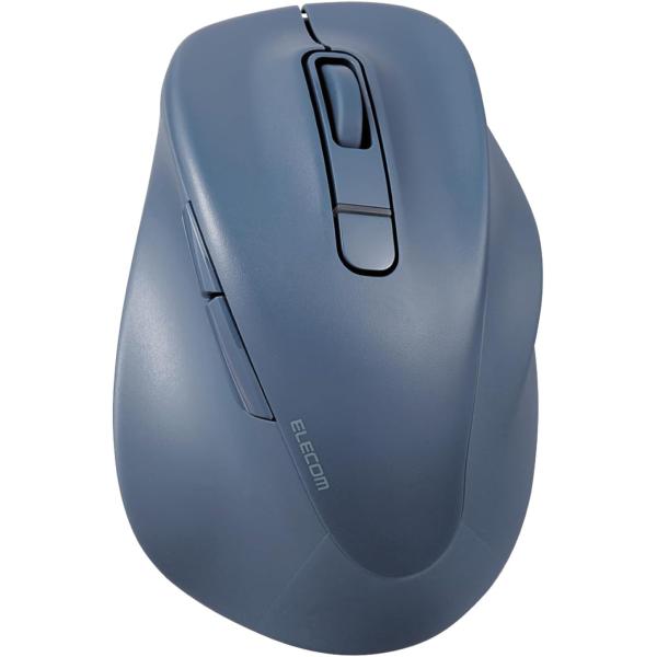 エレコム マウス ワイヤレスマウス EX-G Bluetooth 静音 Lサイズ 5ボタン マルチペアリング  抗菌 ブルー M-XGL30BBSKBU