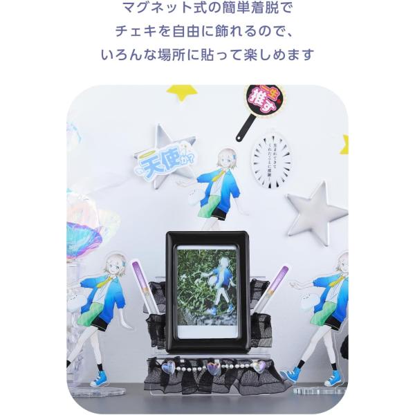 �G���R�� �`�F�L�p�A�N�Z�T�� �t�H�g�t���[�� �`�F�L���[ �}�O�l�b�g�z���� Magsafe�Ή� �ȒP���E �Ղ�����t�H���� �����h�~�t���b�v�J�o�[ �u���b�N IC-PCMGBK ���i�摜2