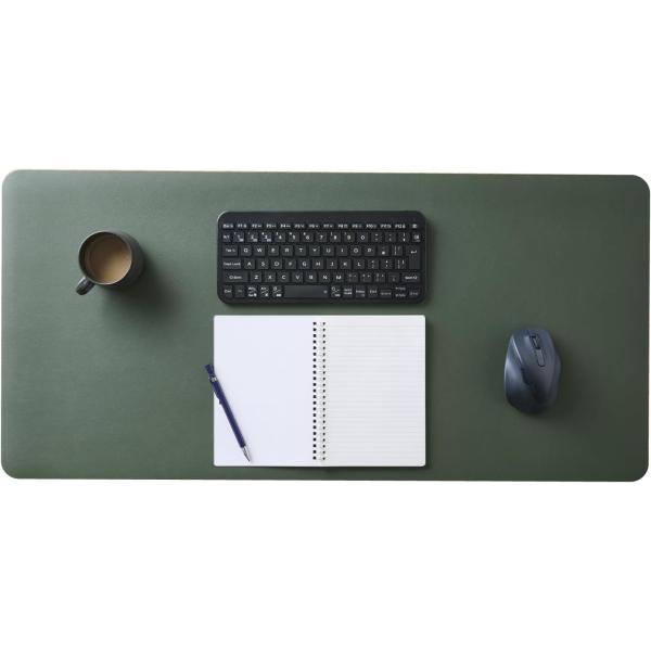 エレコム デスクマット マウスパッド レザー 両面 カーキ ネイビー MP-DM05KHNV