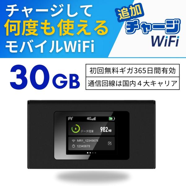 ポケットWiFi 30GB 365日 ギガ付き セット ルーター モバイルルーター