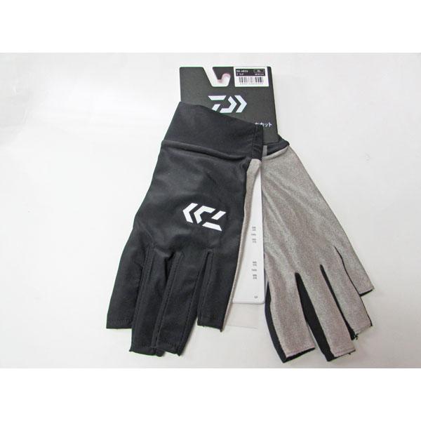 【中古未使用品※タグ付き】ダイワ　ICEDRY UVケアグローブ 5本カット DG-6826　ブラック　サイズ：XL　ネコポス対応商品