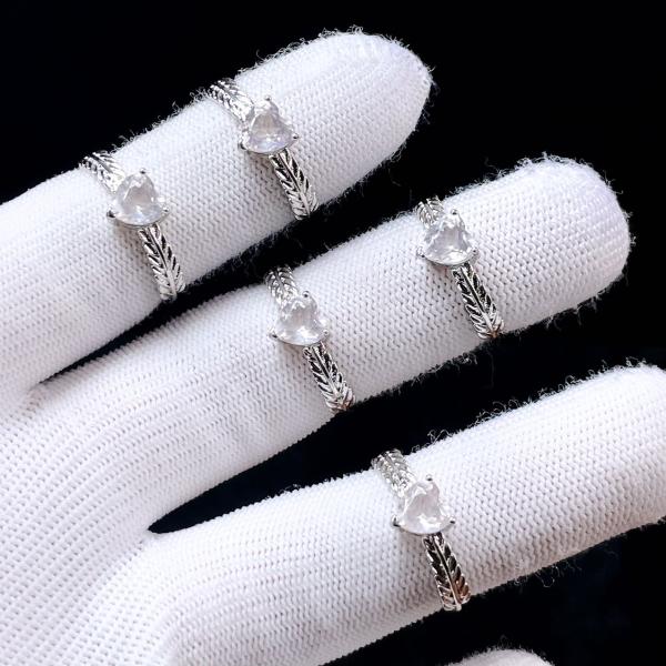 PROME 天然石 特別仕様品・水晶・白銅指輪・フリーサイズ・P10048
