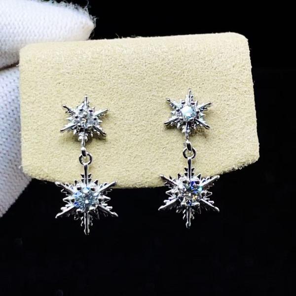 PROME 天然石・特別仕様品・限定品・高品質・モアサナイト・白銅製・ピアス ・ P10094