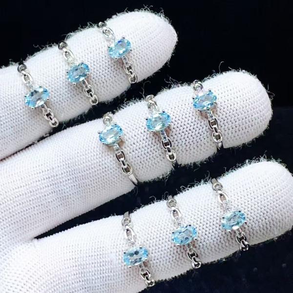 PROME 天然石 特別仕様品・限定品・再入荷不可・トパーズ・白銅指輪・フリーサイズ・P10278