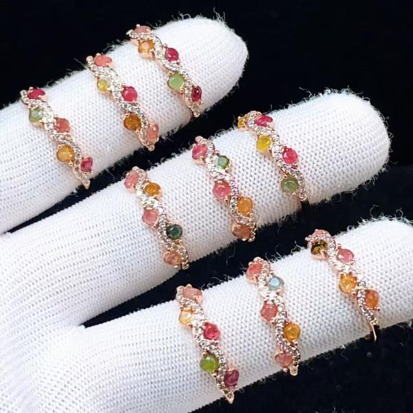 PROME 天然石 特別仕様品・限定品・再入荷不可・トルマリン・白銅指輪・フリーサイズ・P10296