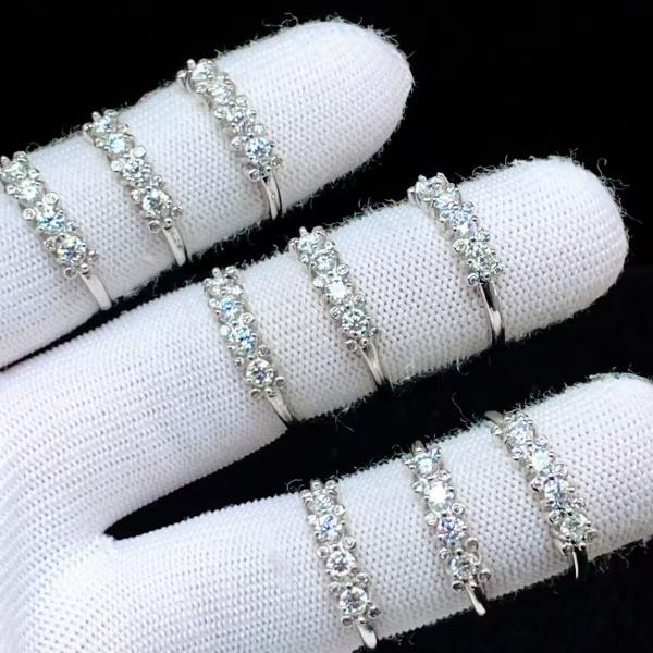 PROME 天然石 特別仕様品・限定品・再入荷不可・モアサナイト・白銅指輪・フリーサイズ・P10357