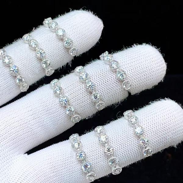 PROME 天然石 特別仕様品・限定品・再入荷不可・モアサナイト・白銅指輪・フリーサイズ・P10358