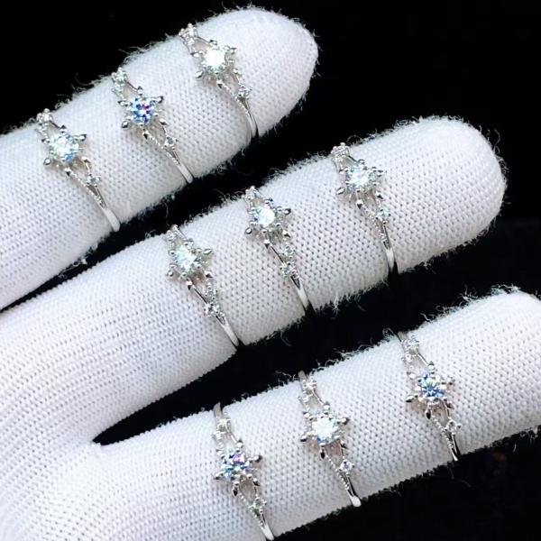 PROME 天然石 特別仕様品・限定品・再入荷不可・モアサナイト・白銅指輪・フリーサイズ・P10368