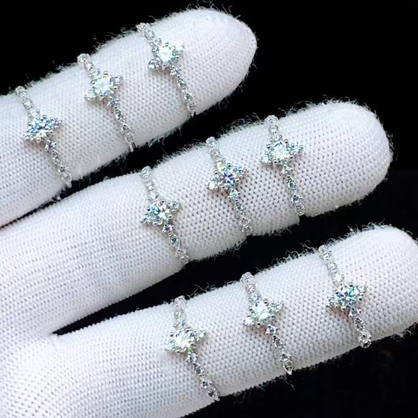 PROME 天然石 特別仕様品・限定品・再入荷不可・モアサナイト・白銅指輪・フリーサイズ・P10369