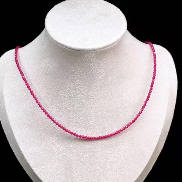 PROME 天然石・高品質・シンセティックルビー・多用途アクセサリー・ネックレス・ブレスレット・アンクレット対応・p6201