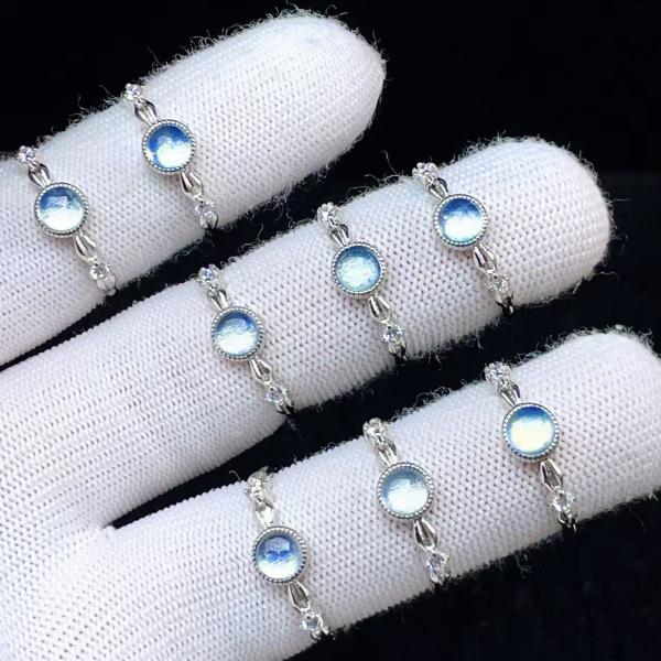 PROME 天然石 特別仕様品・限定品・再入荷不可・アクアマリン・白銅指輪・フリーサイズ・P8800