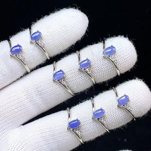 PROME 天然石 特別仕様品・限定品・再入荷不可・タンザナイト・白銅指輪・フリーサイズ・P8861