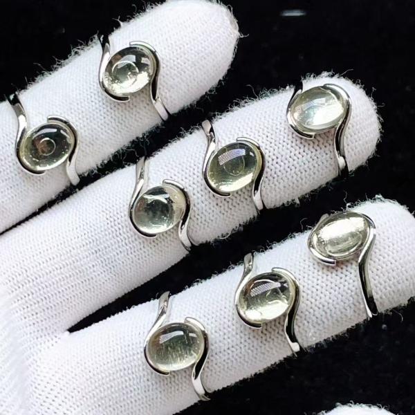PROME 天然石 特別仕様品・限定品・再入荷不可・レモンクォーツ・白銅指輪・フリーサイズ・ P9803