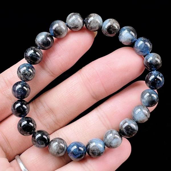 【希少】パワーストーン　ブラックレインアクアマリン　6mm　ブレスレット 希少】パワーストーンブラックレインアクアマリン6mmブレスレット