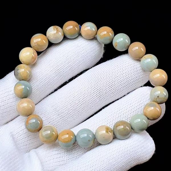 一点物　天然石　ハンドメイドブレス　高品質　アラシャン　バイカラー　水晶 PROME 天然石 一点物・特別色・バイカラー・マカロンアラシャン