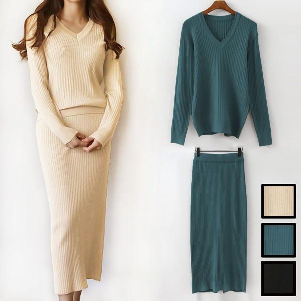 ツーピース セットアップ レディース ロングバックスリット オールリブニット セットアップ Gina 新色入荷 伸縮性あり 膝丈 大人可愛い エレガント 2154 T 1802 Fu ジーナ ジュエリー 通販 Yahoo ショッピング