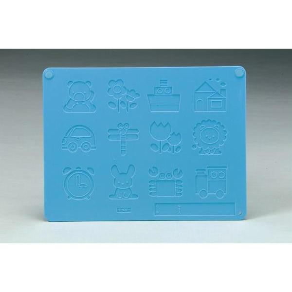 ギンポー 【公式直営店】押し型付ねんど板 プラスチック製 水色