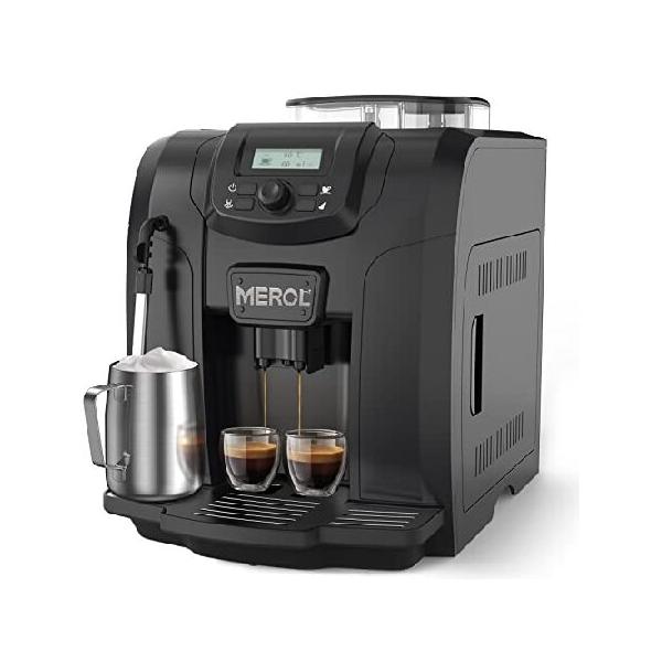 MEROL Automatic Espresso Coffee Machine, 19 Bar Barista Pump Coffee Maker  with Grinder and Manual Milk Frother Steam Wand for Cappuccino Latte  Macchia :B09WDHZRXC:ぎんどうインポート 通販 