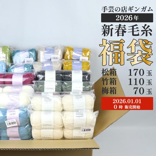 2026年1月1日0時スタート! 新春 初売り 毛糸 福袋 2026 松セット 今期の毛糸が170玉入⇒12,100円 編み物 お買得 まとめ買い セット 詰め合せ 送料無料