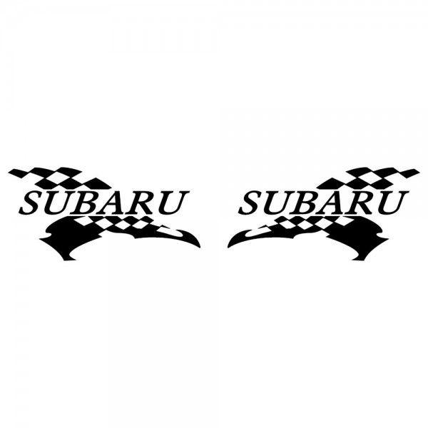 Subaru スバル レーシング チェッカーフラッグエンブレム 車 ステッカー メーカー名入り カー ステッカー シール 左右反転ツインセット Buyee Buyee Japanese Proxy Service Buy From Japan Bot Online