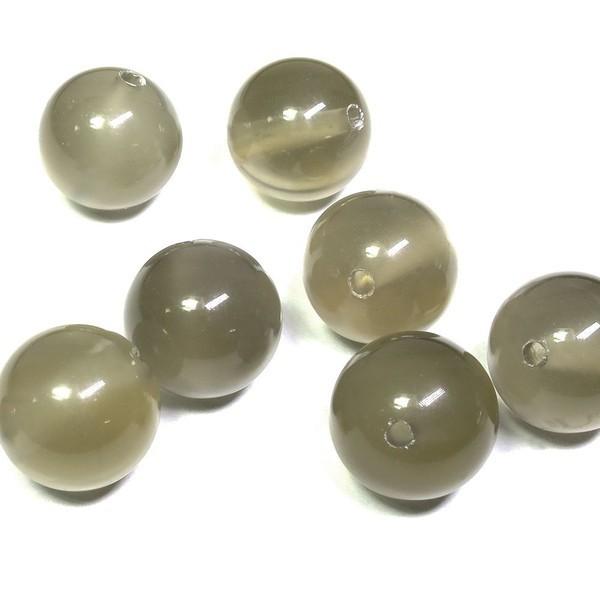 天然石ビーズ グレームーンストーン 10mm 丸玉 3玉セット