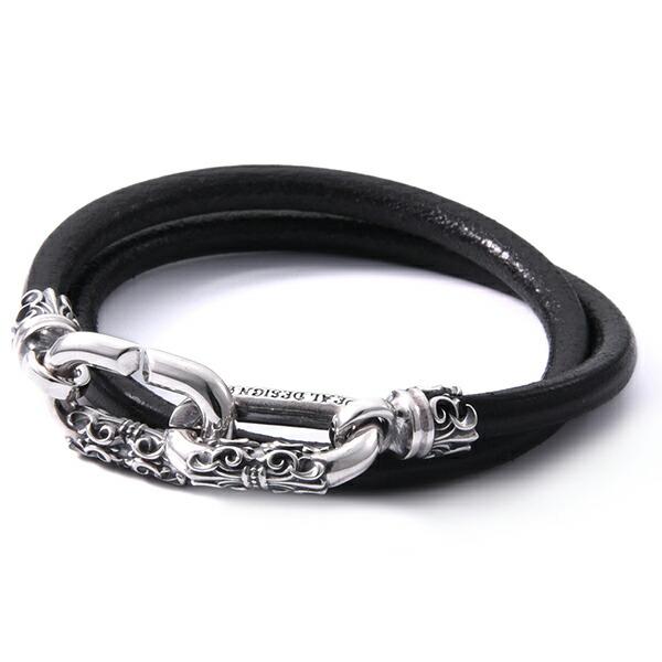 DEAL　DESIGN　革製ブレスレット DEAL DESIGN ブレスレッド メンズ ブランド シルバー フォース