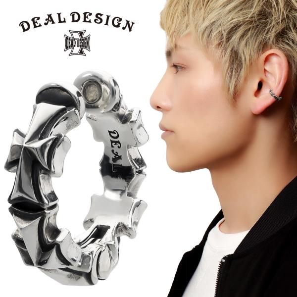 DEAL DESIGN ディールデザイン ロングクロス イヤーバイト シルバー イヤーカフ 1P 片耳用 イヤリング フープ クロス 立体 アイアンクロス 鉄十字 爆買
