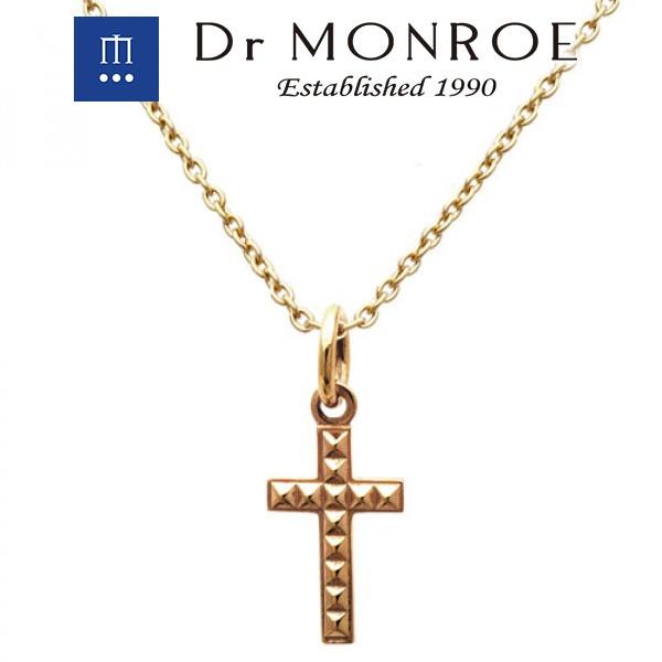 ドクターモンロー ネックレス メンズ ブランド ゴールド K10スタッズクロスネックレス クロス 十字 ペンダント Dr MONROE 人気