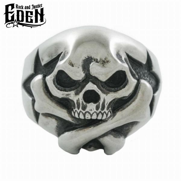 Rock and Justice EDEN エデン クロスボーンスカルリング 指輪 5〜30号 シルバー925 ブランド シルバーアクセサリー Cross Bone Skull Ring メンズ 爆買