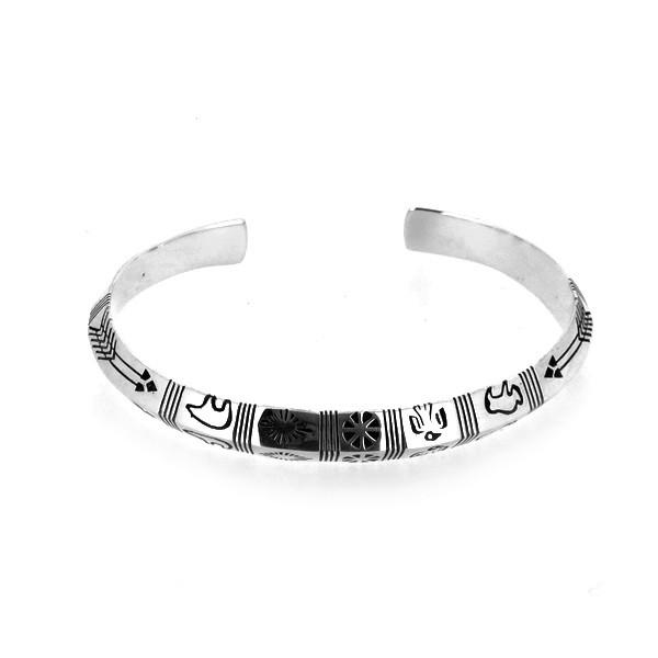 ネイティブ バングル インディアン スタンプワーク 動物 ブレスレット