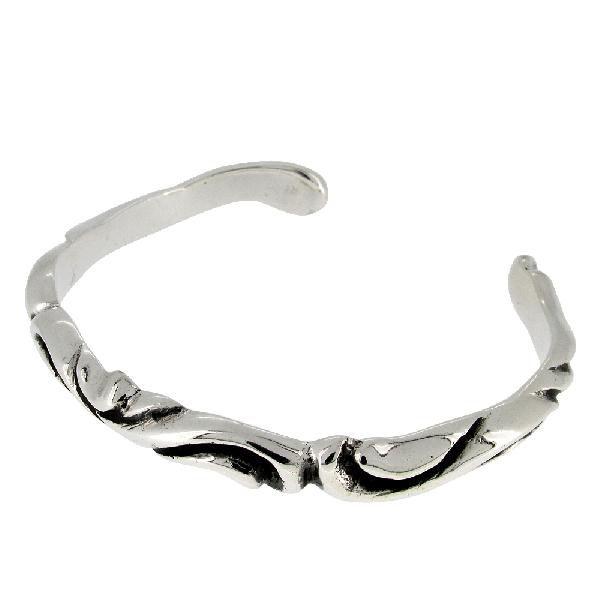 シルバーバングル メンズ トライバル ウェーブ 人気 シルバー925