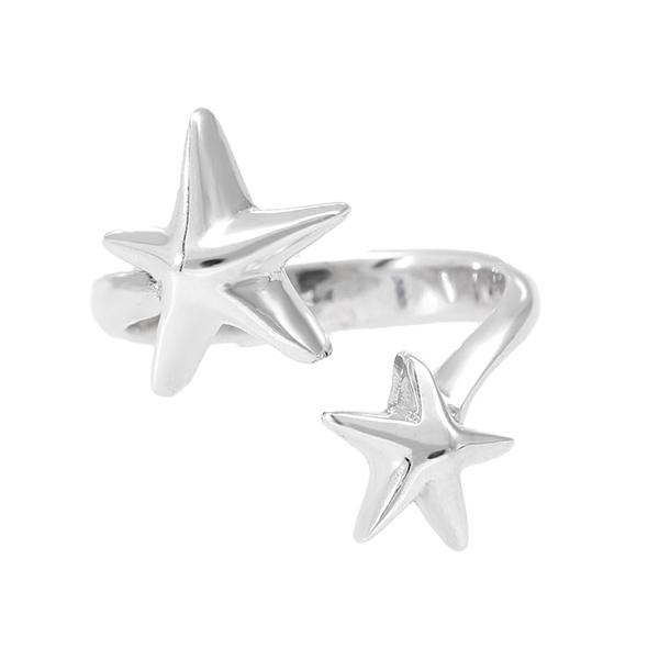 スターリングシルバー　星　指輪　リング　スター スター シルバー リング フリーサイズ 15号 星 シルバーリング