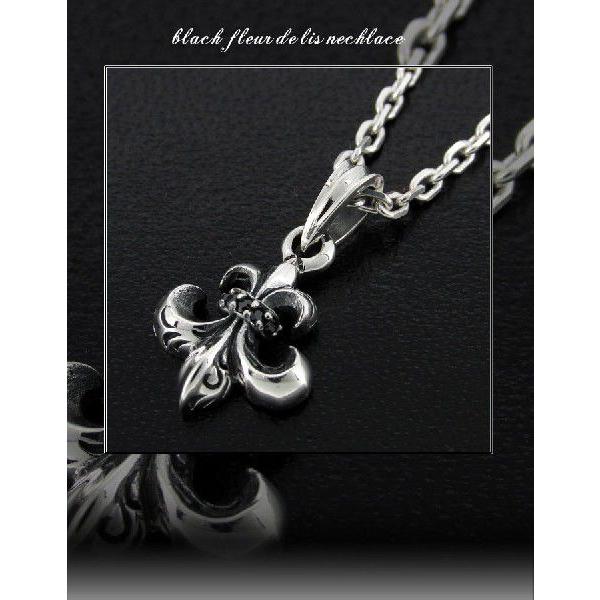 ネックレストップ メンズ シルバー ブラック リリィ 人気 かっこいい