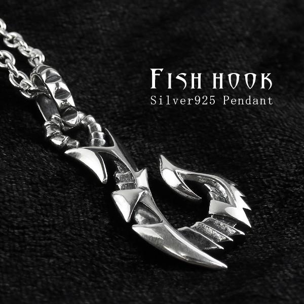 釣り針 ネックレス メンズ シルバー フィッシュフック 釣り針 ネックレス メンズ シルバー フィッシュフック
