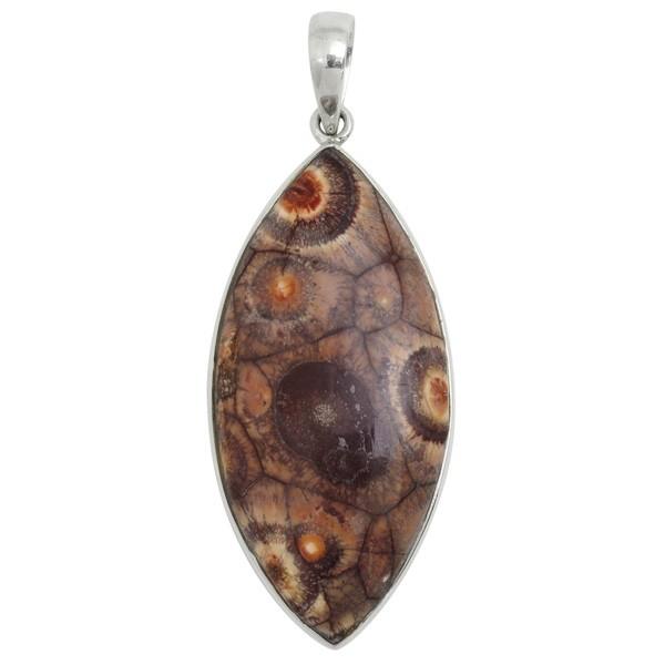 フォシルコーラル ペンダントトップ シルバー 天然石 パワーストーン