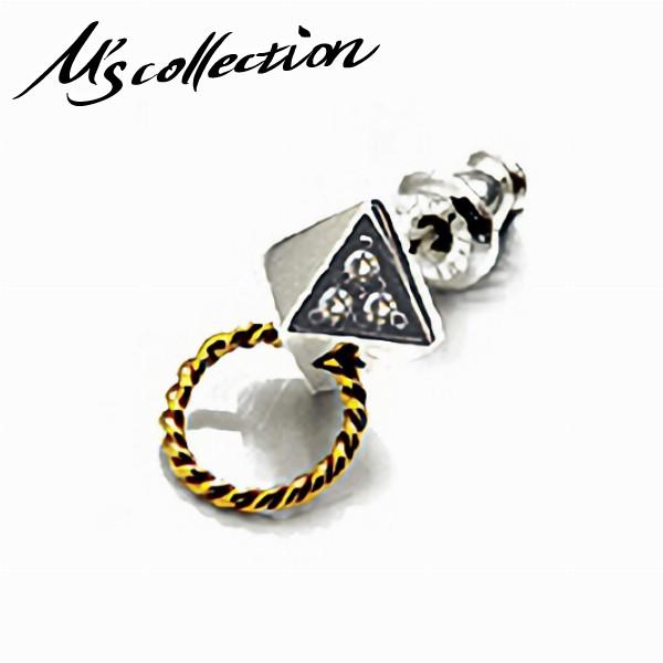 エムズコレクション M's collection フープピアス ピンクサファイア M's collection エムズコレクション FINE D. TWIST Sサイズ 15mm