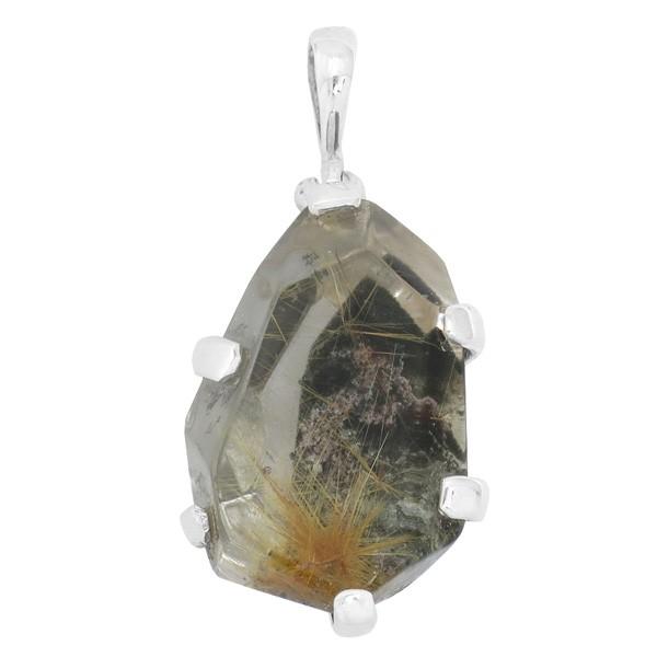 ルチルクォーツ 天然石パワーストーンガーデンクォーツ ペンダント