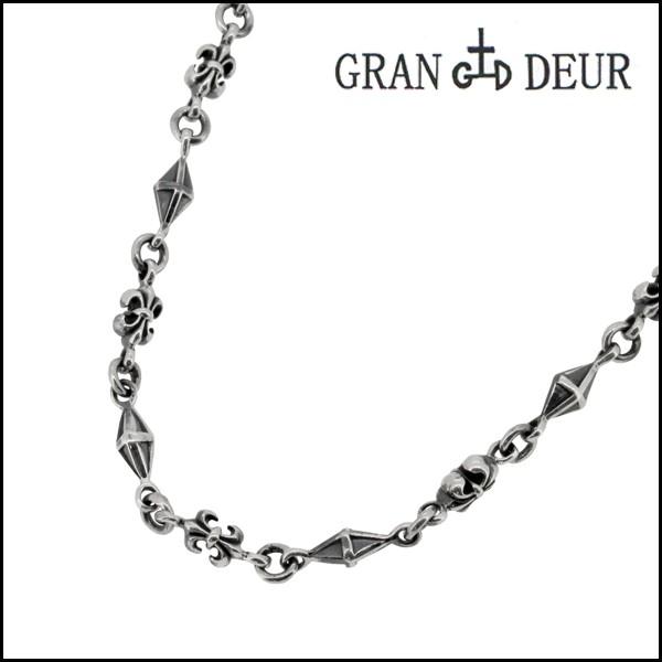 シルバーチェーン ユリ クロス デザイン 40-46cm ブランド