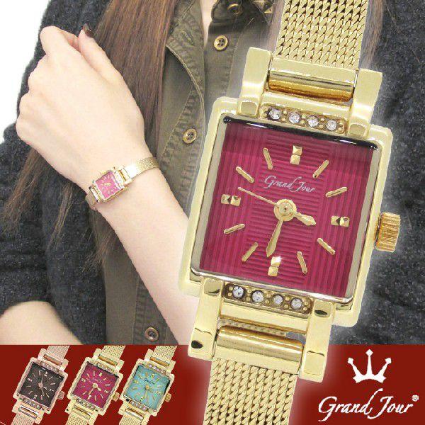 腕時計 レディース ブランド GJ73 レッド ゴールド レディース腕時計