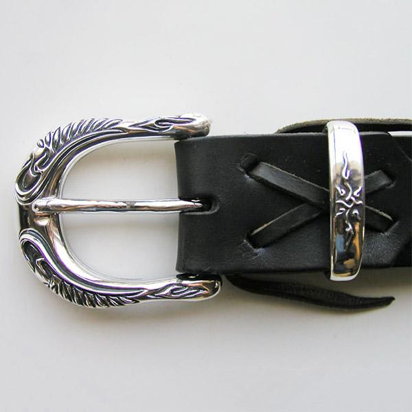 シルバー装飾ベルトバックル sterling Give Me a Wing バックル 馬蹄 形 バックルのみ 単品 ベルト