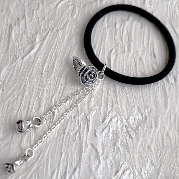 Give Me a Wing 髪留め 薔薇 チャーム ヘアゴム ヘア ゴム