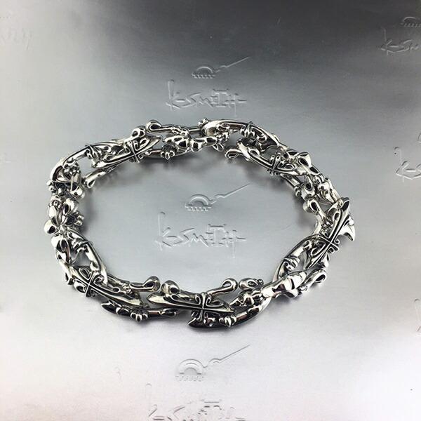 【存在感抜群◎】シルバーブレスレット　アクセサリー　クロス　メンズ ブレスレット メンズ ダンシングストーン Horseshoe クロス