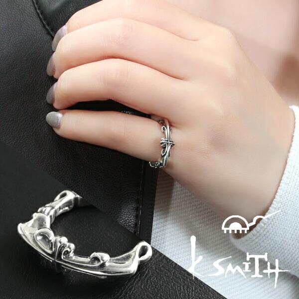 k-Smith 4連クロスリング　silver925 美品 K-SMITH（ケースミス） アンティーク風 クロス リング 4号 5号 6号 7号