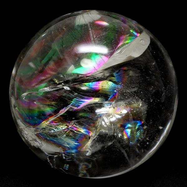 天然水晶玉 最高級 天然 虹入り水晶 丸玉 約59mm 天然石 