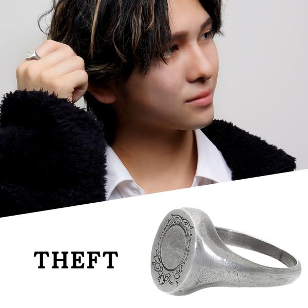 THEFT セフト エンブレム 印台 リング 指輪 11〜19号 メンズリング シルバー 印台リング シグネットリング スタンプ ビンテージ ヴィンテージ 爆買