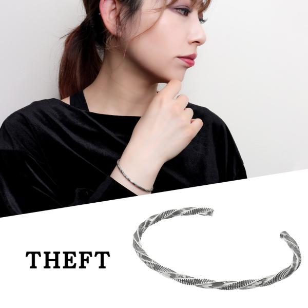 THEFT セフト ナロー ツイスト ライン バングル シルバー NARROW TWIST LINE ひねり ビンテージ ヴィンテージ アンティーク調 ブレスレット メンズ 爆買
