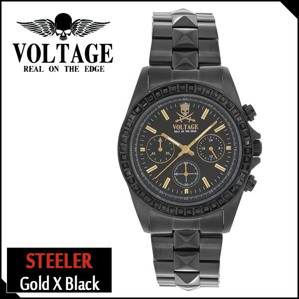 腕時計 メンズ ブランド スティーラー ゴールド ブラック スカル ドクロ クロノグラフ Voltage メンズ腕時計 Vo 0b 02m 新宿銀の蔵 年中無休 一部即日発送 通販 Yahoo ショッピング